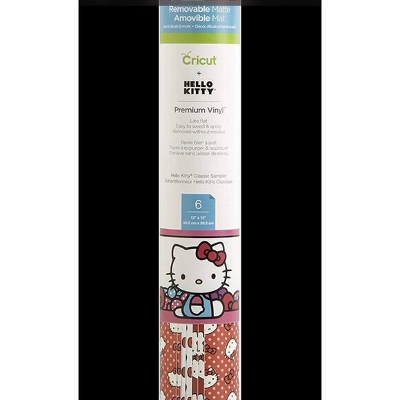 New Sealed Cricut x Hello Kitty Premium Vinyl Removable 6pcs Classic Sampler - Picture 1 of 4